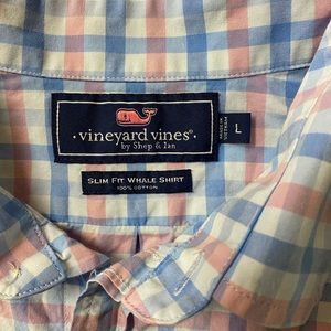 Vineyard vines long sleek slim fit Whale Shirt- Lg